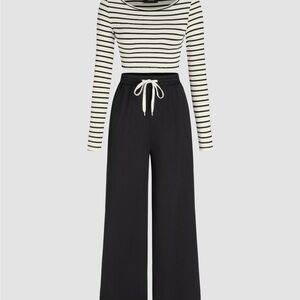 Cider Athlesiurewear Matching Set. Long sleeved Wide Leg track pants Sz 8